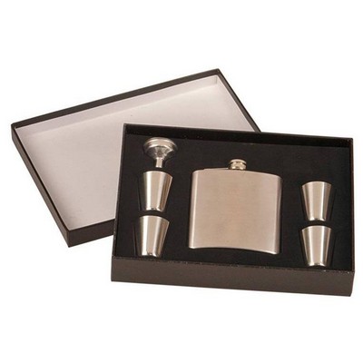 Flask w/Funnel Gift Set - Stainless Steel - BLANKS ONLY