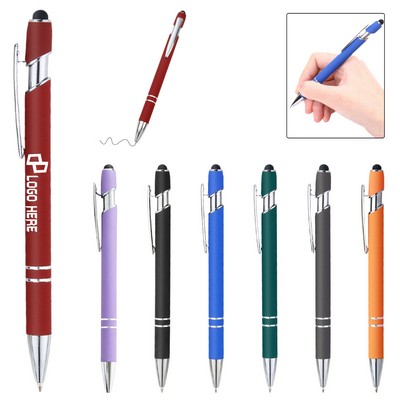 Rotating Pen Point 2-In-1 Metal Ballpoint Pen