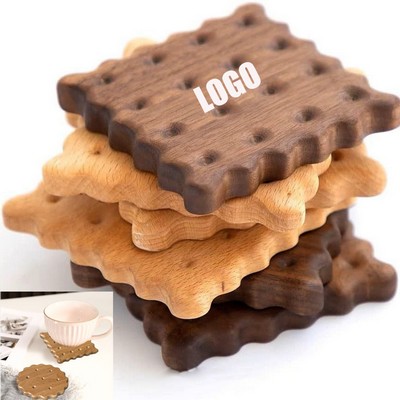 Wooden Cookie Coaster Set Cup Mat