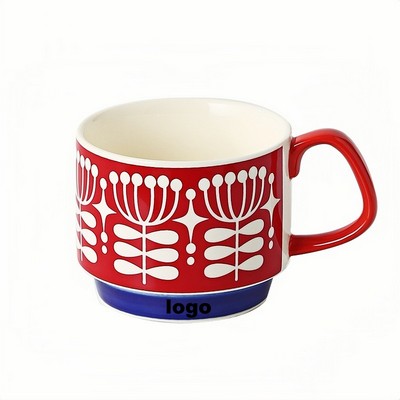 Japanese Style Ceramic Coffee Mug Retro Design Elegant Finish