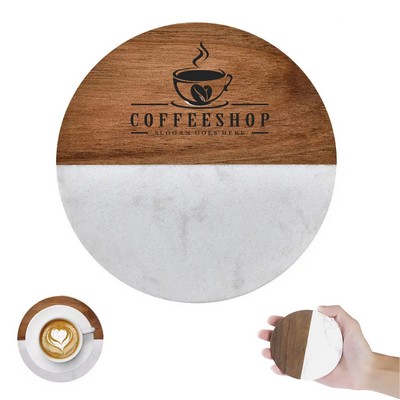 Marble Wood Spliced Coaster