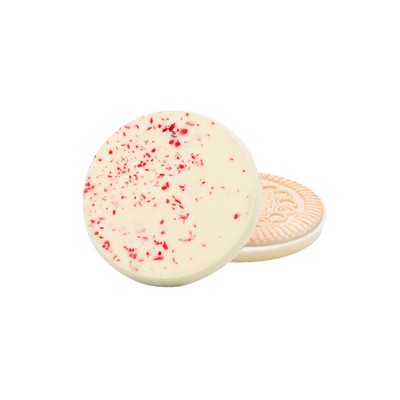 Four-Bite Sugar Cookie with Peppermint Candycanes (3.2 in.)