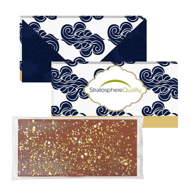 3.5 Oz. Executive Belgian Chocolate Bar w/ Gold Flakes
