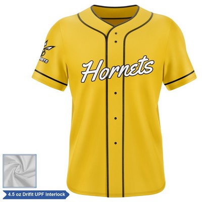 Sublimation UPF DriFit Full-Button Baseball Jersey - Men