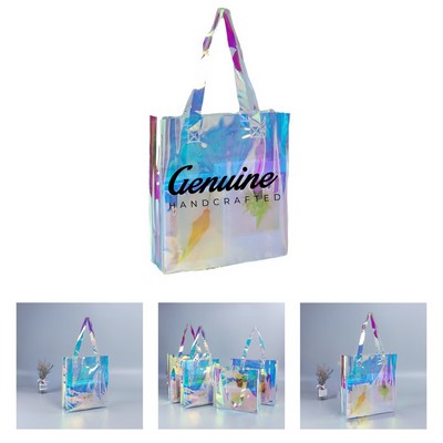 Iridescent Holographic Transparent Tote Bag