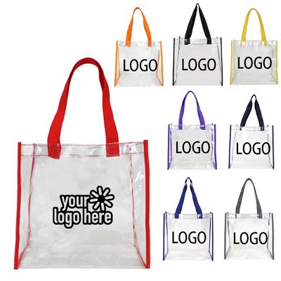 Customizable Clear Stadium Tote Bag