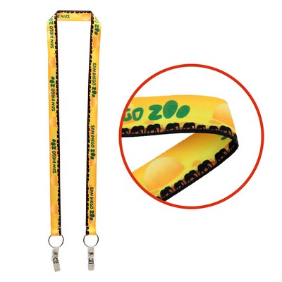 3/4" Dual LA-214 Attachment Sublimation Lanyard (QuickShip) 18-24 Days