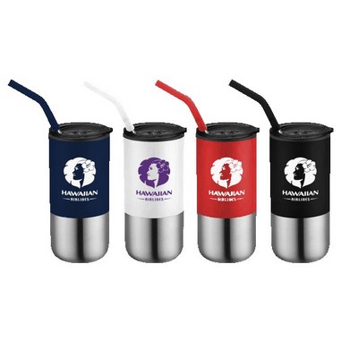Destin 16oz Double Wall Tumbler w Straw
