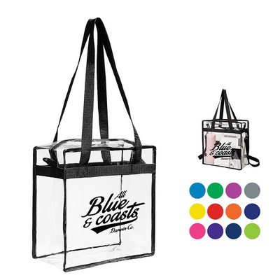 Clear Stadium-Approved Vinyl Tote Bag