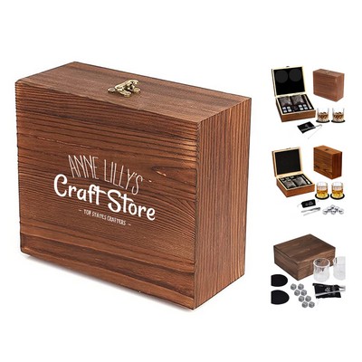 Whiskey Ice Cube Stone Glass Gift Set