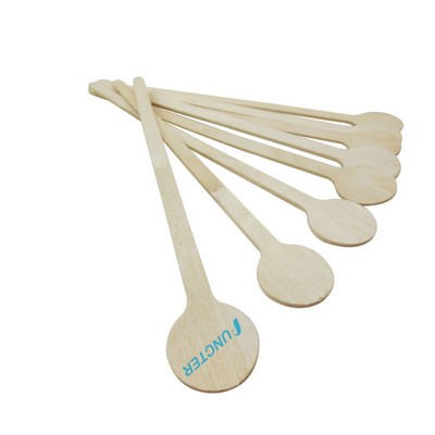 5.9"L Disposable Wood Round End Swizzle Drink Stirrer Stick