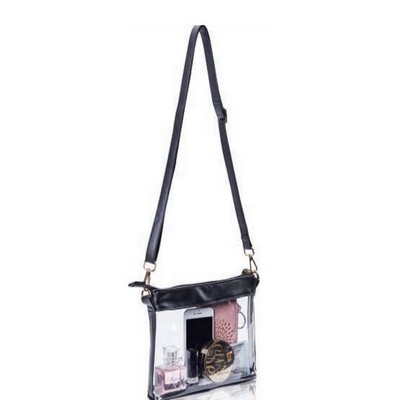Shield View Sling Clear PVC Crossbody Purse