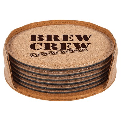 Cork Coaster with Stitching