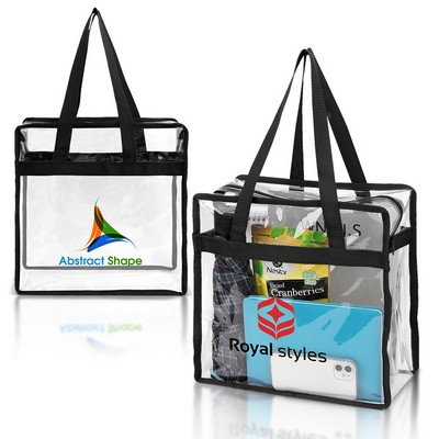 Transparent Zipper Tote Bag