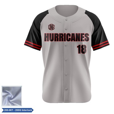 Men's & Kids' Sublimation 200G Full-Button Baseball Jersey