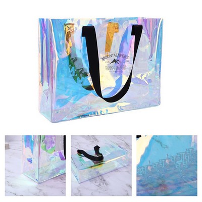Clear Tote Bag with Braided Handle