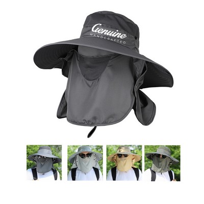 Wide Brim Fishing Hat with Neck Flap