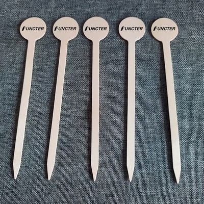 5.9"L Disposable Wood Round End Cocktail Stirrer Coffee Stir Stick