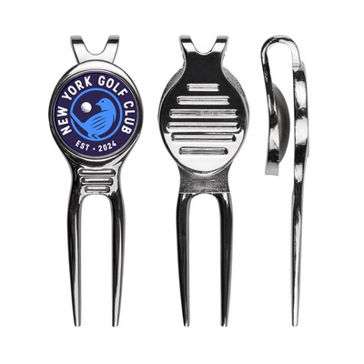 Divot Tool With Removable Ball Marker