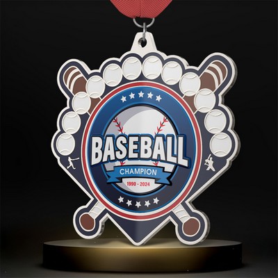 2.5" UV Printed Baseball Medals