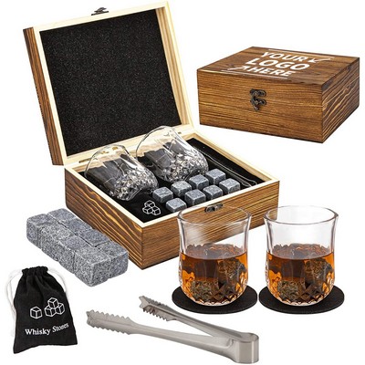 Whiskey Glass & Stones Gift Set