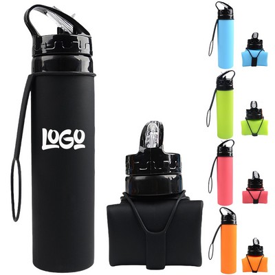20oz Collapsible Silicone Travel Water Bottle