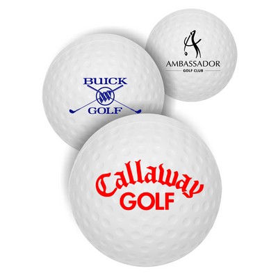 Union Printed - Golf Shaped Ball Stress Reliever with 1-color Logo