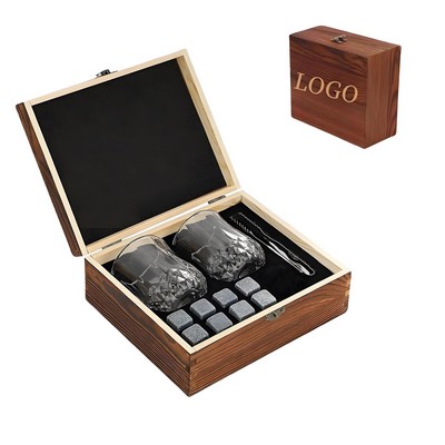 Whiskey Stones with Glass Set