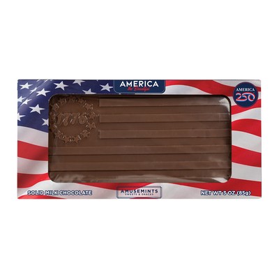 America 250- 3oz 1776 Flag Chocolate Bar
