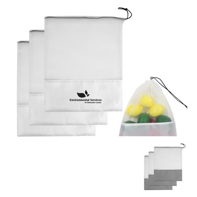 3 Pc. Market Mesh Set With 100% Rpet Material