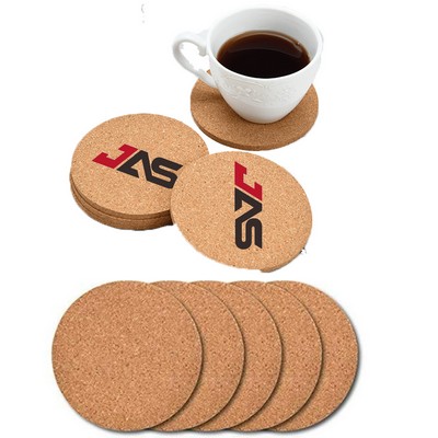 Round Cork Coaster(3 3/4" Diam )