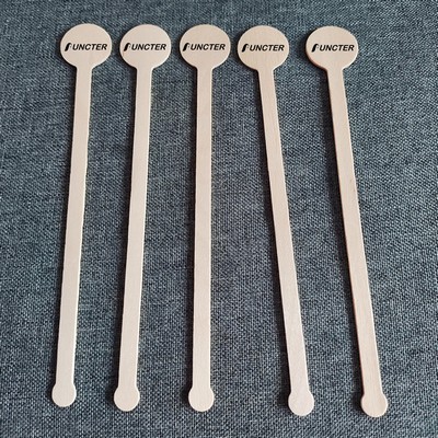 7" L Eco-Friendly Disposable Wood Coffee Stirrers Swizzle Drink Sticks