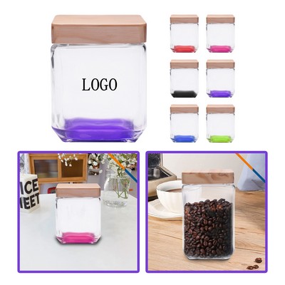 41 Oz Square Glass Candy Jar