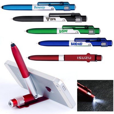 4-1 Smartphone Stand Light Ballpoint Pen & Stylus
