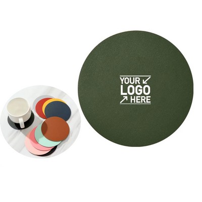 Round PU Coasters For Cup Mat
