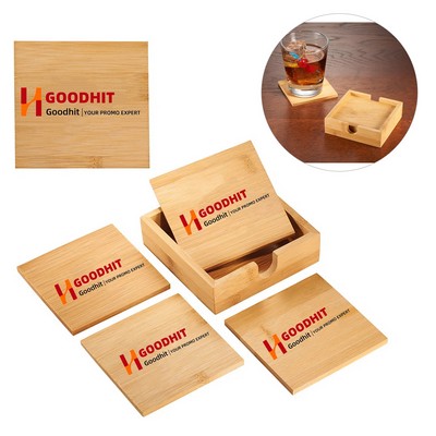 Bamboo Coaster Set Housewarming Gift