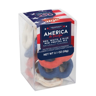 America 250- Short Acetate-Red, White and Blue Mini Pretzel Mix