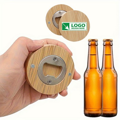 Bamboo Fridge Magnets Bottle Opener