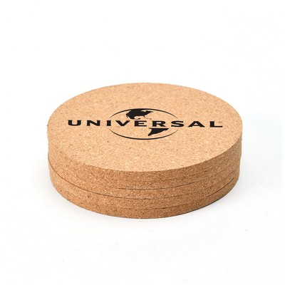 4" Round Cork Coaster
