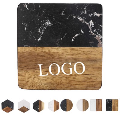 Marble And Wood Coasters