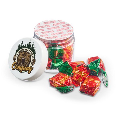 2 oz.Jar of Invidually Wrapped Strawberry Filled Hard Candy