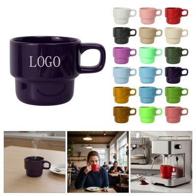 Cute Colorful Stacking Ceramic Mug 8 oz