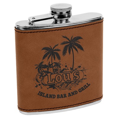 Leatherette Flask (Dark Brown)