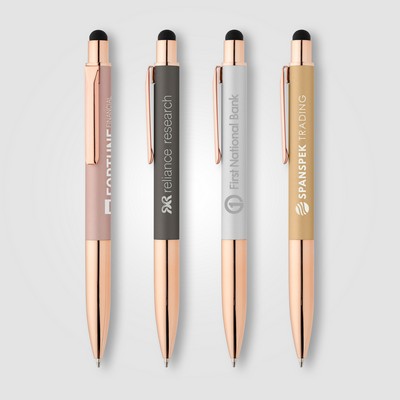 Baltic Softy Rose Gold Pen w/ Stylus - Laser