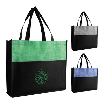 Non-Woven Shopper with Expandable Gusset & Mesh Pocket