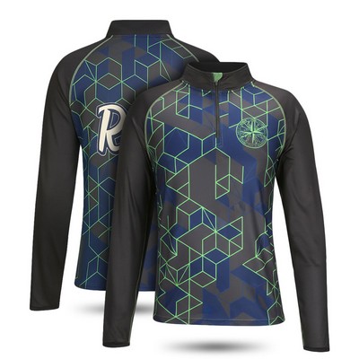 Athletic Quarter Zip Raglan Pullover