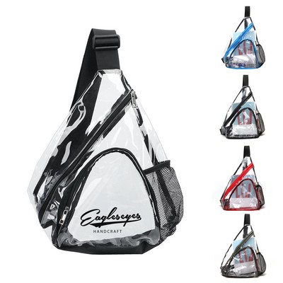 Clear PVC Crossbody Bag with Adjustable Strap