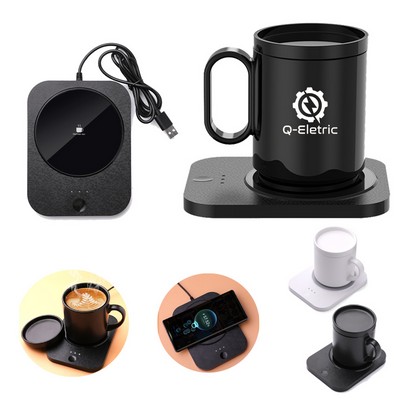 Smart USB Charging 55 Degree Coffee Milk Ceramic Mug With Heating Pad