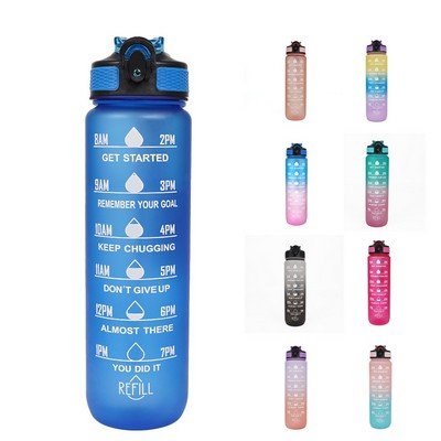 32oz Motivational Water Bottle
